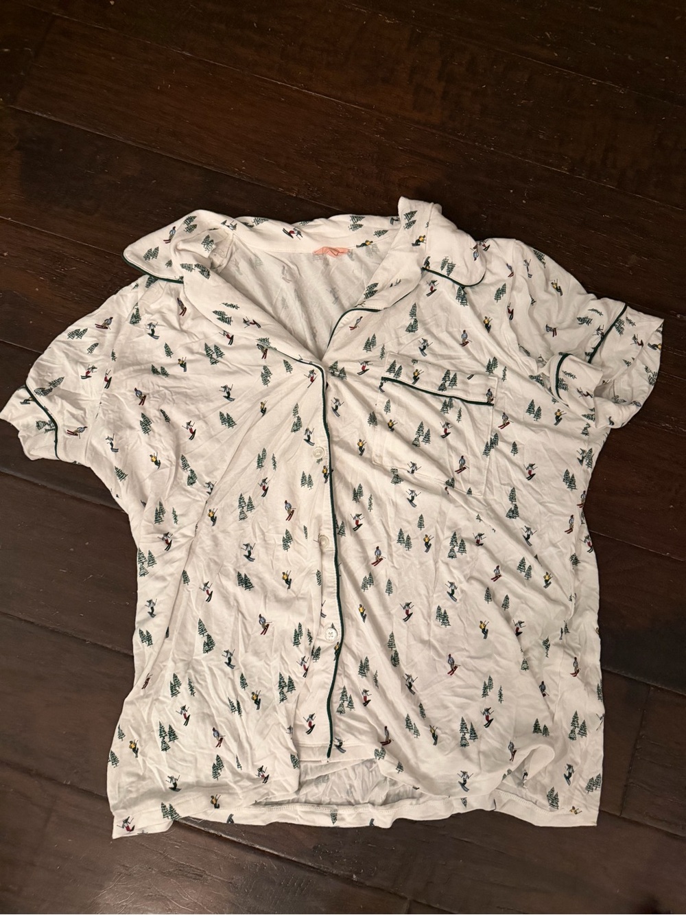 Eberjey Gisele Alpine Skier Tencel Modal Pajama Top Only L Ivory